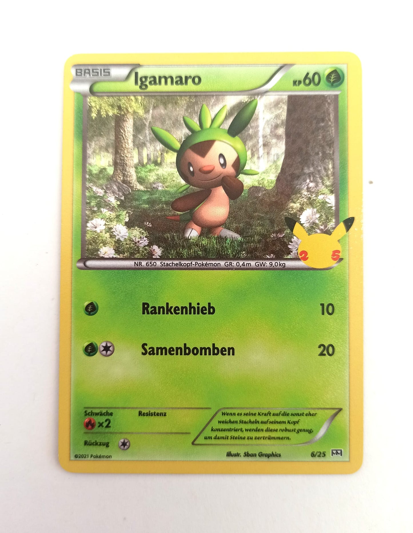 Pokemon Karte Igmaro 06/25 25th Jubiläum FOIL HOLO