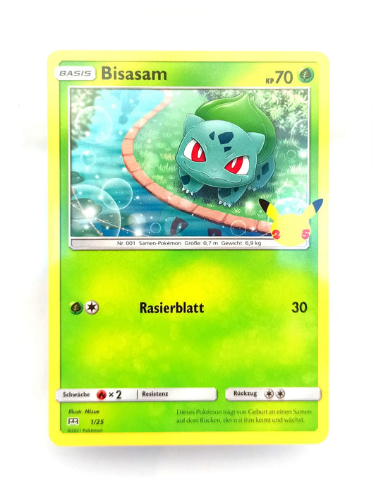 Pokemon Karte Bisasam 01/25 25th Jubiläum
