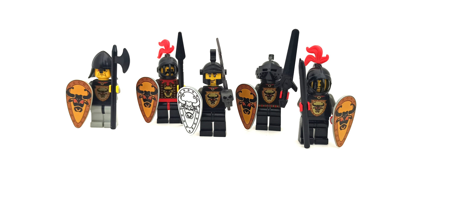 LEGO® Sortiment Minifiguren 5x Castle Kingdoms Bullenritter mit Schwert und Schild