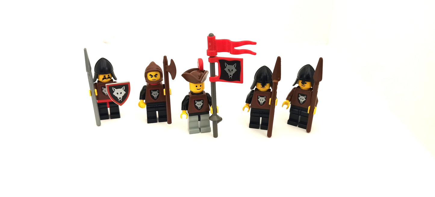 LEGO® Sortiment Minifiguren 5x Castle Kingdoms Wolfpack mit Schwert und Schild