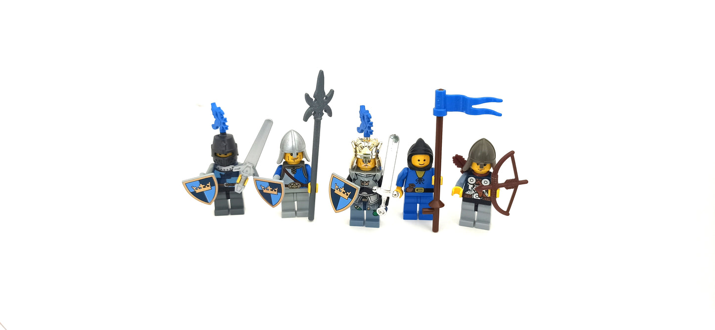 LEGO® Sortiment Minifiguren 5x Castle Kingdoms Kronenritter mit Schwert und Schild