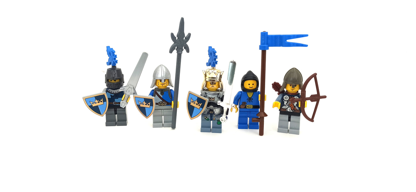 LEGO® Sortiment Minifiguren 5x Castle Kingdoms Kronenritter mit Schwert und Schild