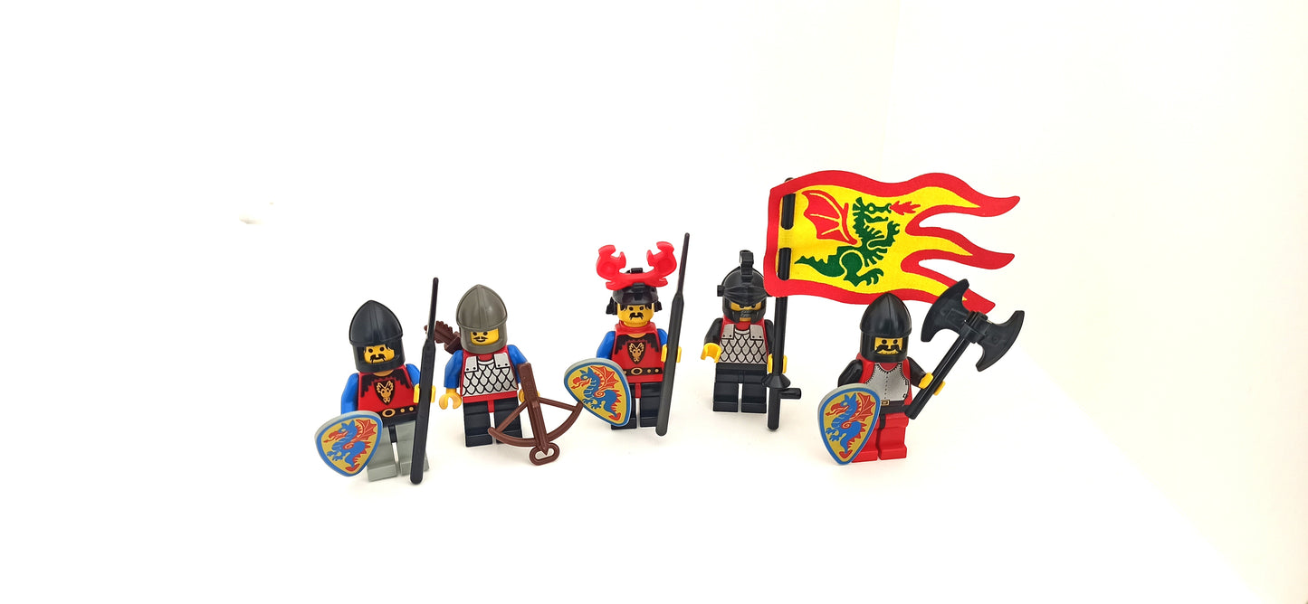 LEGO® Sortiment Minifiguren 5x Castle Kingdoms Drachenritter mit Schwert und Schild