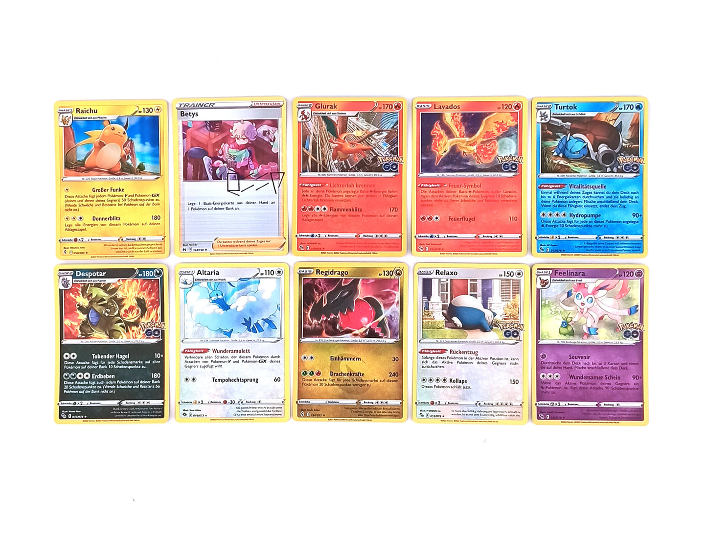 10 sehr seltene HOLO * Stern Pokémon-Karten HOLO-RARE old frame - Deutsch - Sortiert und zufällig gemischt