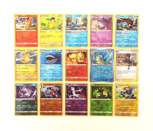 15 seltene Reverse-HOLO * Stern Pokémon-Karten REVERSE-HOLO-RARE - Deutsch - Sortiert und zufällig gemischt
