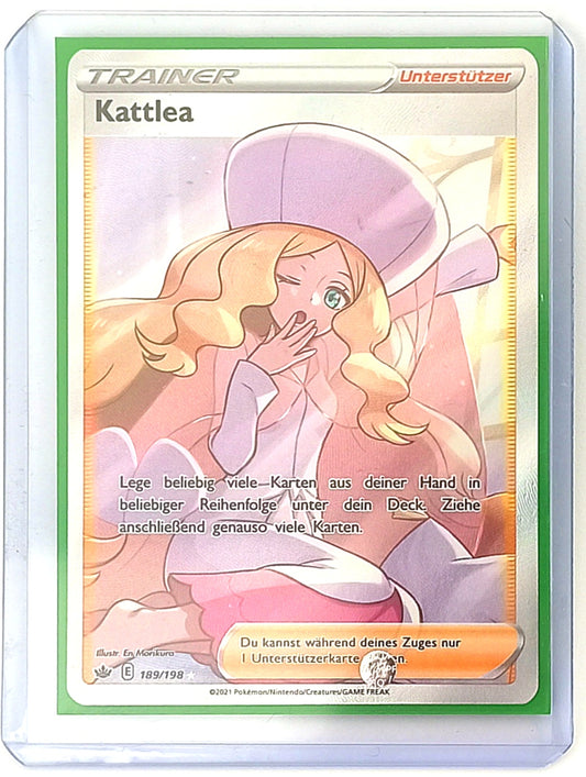 Pokemon Karte Kattlea 189/198 Ultra-Rare Full-Art Waifu Trainer - Deutsch