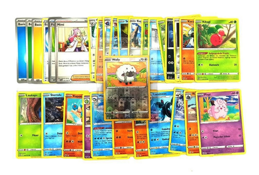 30 Pokémon-Karten - Deutsch - zufällig Sortiert und gemischt + 1 HOLO