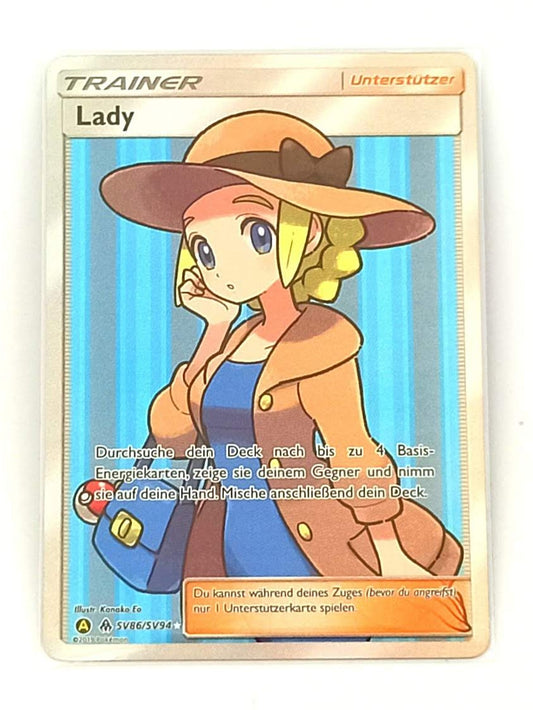 Pokemon Karte Lady SV86/SV94 Ultra-Rare Full-Art Waifu Trainer - Deutsch