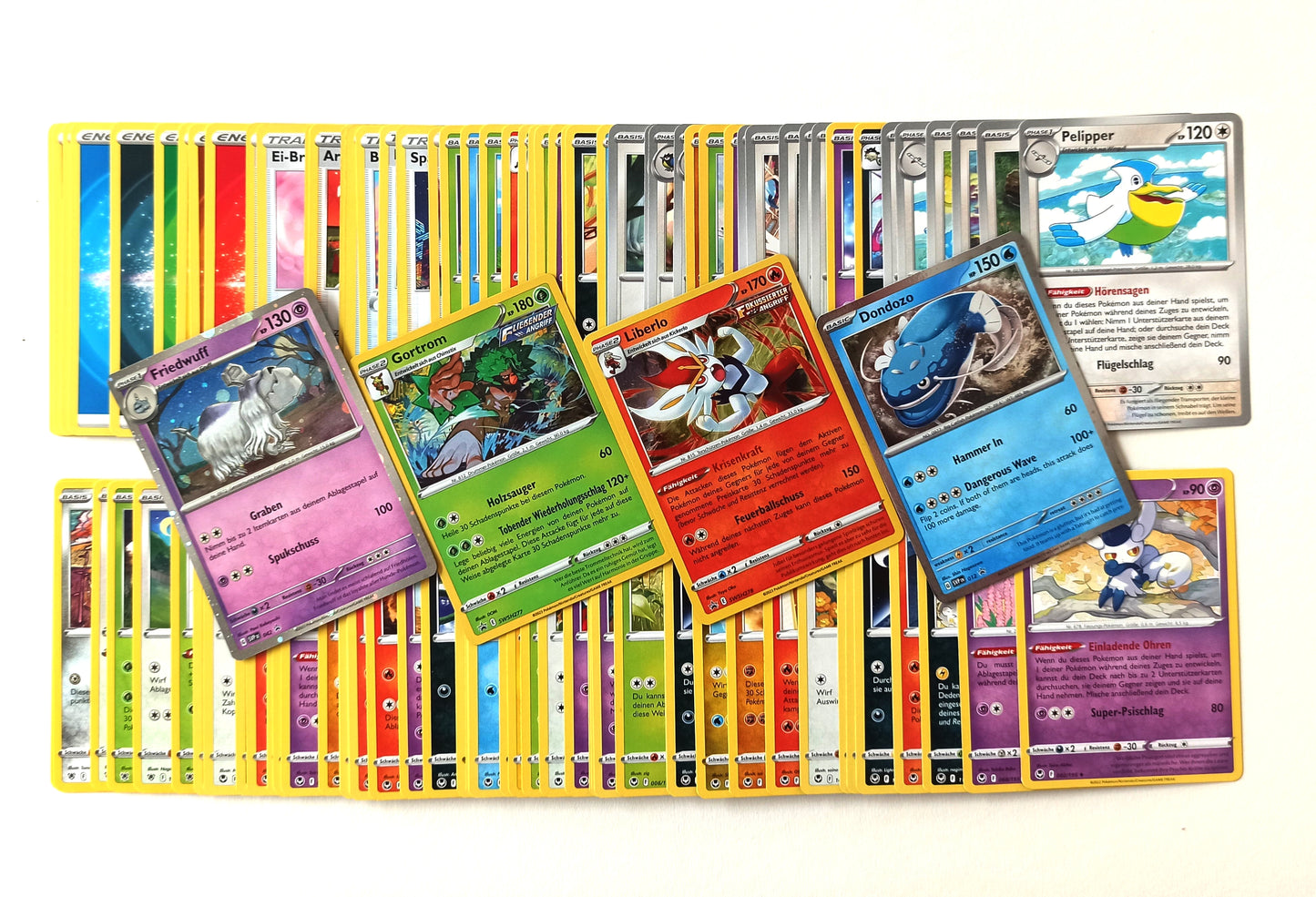 100 Pokémon-Karten - Deutsch - zufällig Sortiert und gemischt + 4 Holo Rare Karten
