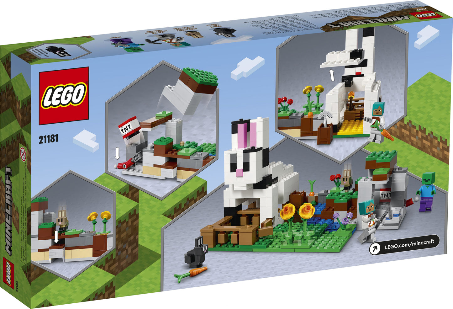 LEGO® Minecraft 21181 Die Kaninchenranch - 340 Teile