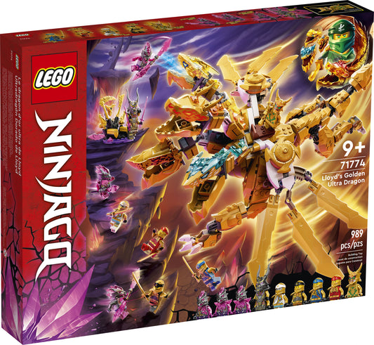 LEGO® Ninjago 71774 Lloyds Ultragolddrache - 989 Teile - Actionspielset mit Drachen und Ninja-Helden