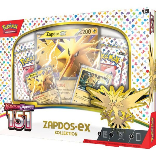 Pokemon Karmesin & Purpur Pokemon 151 Zapdos ex Kollektion (deutsch) - 4 Booster Packs