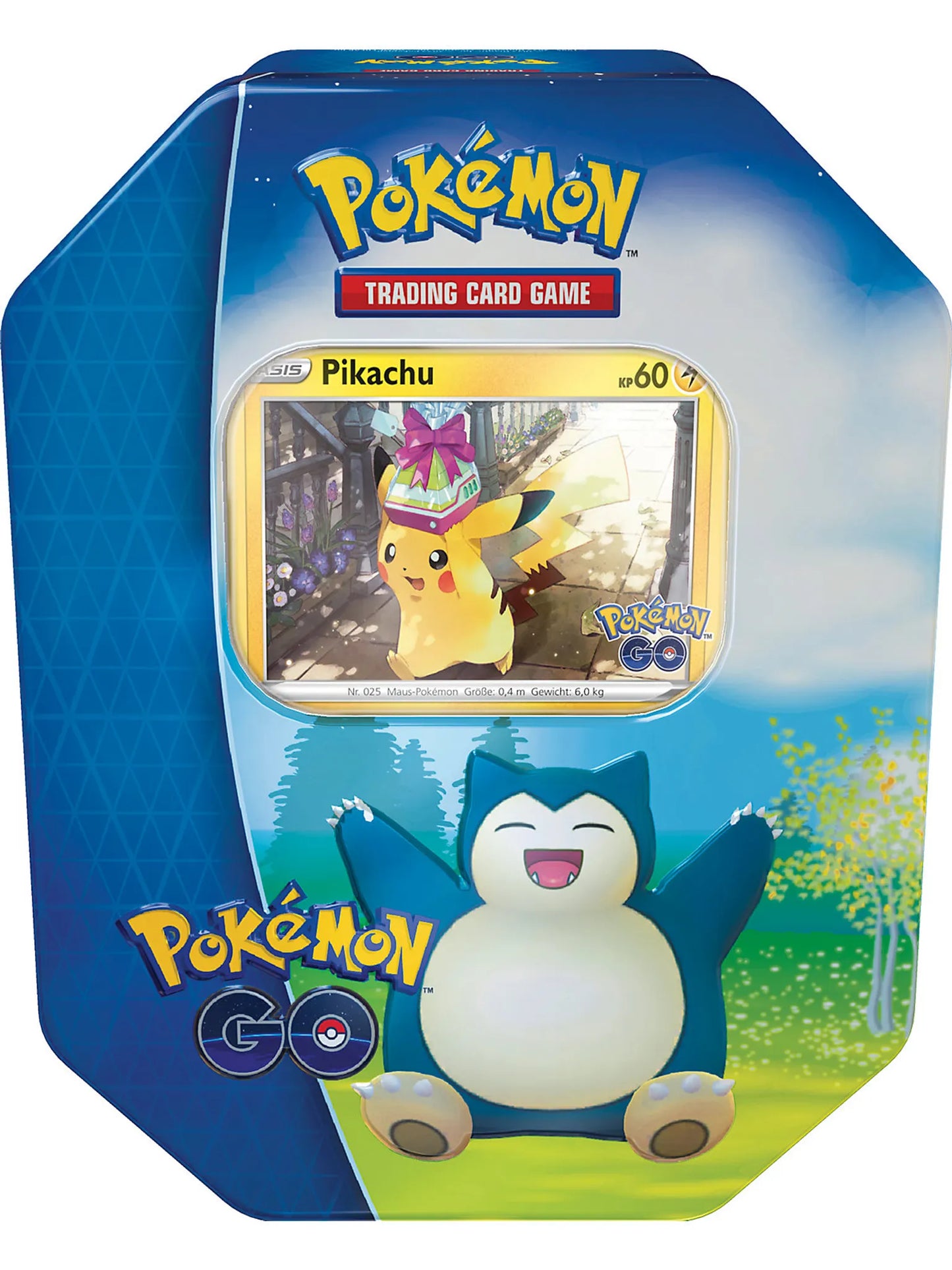 Pokemon GO:  Relaxo Snorlax Tin Box - English TCG Cards - 4 Boosterpacks - Peer Online Shop