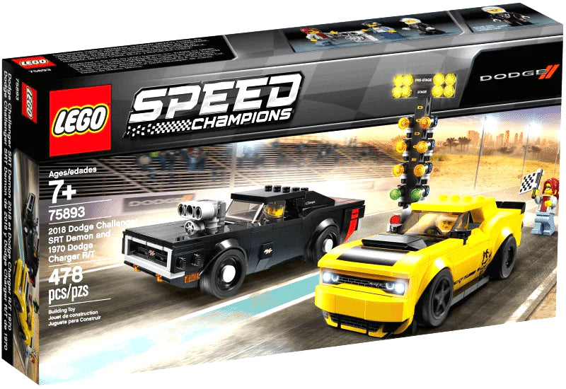 LEGO® Speed Champions 75893 Dodge Challanger & Charger RT - 478 Teile - Peer Online Shop