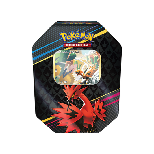 Pokemon Crown Zenith: Galarian Zapdos Tin Box (englisch) - 4 Booster Packs