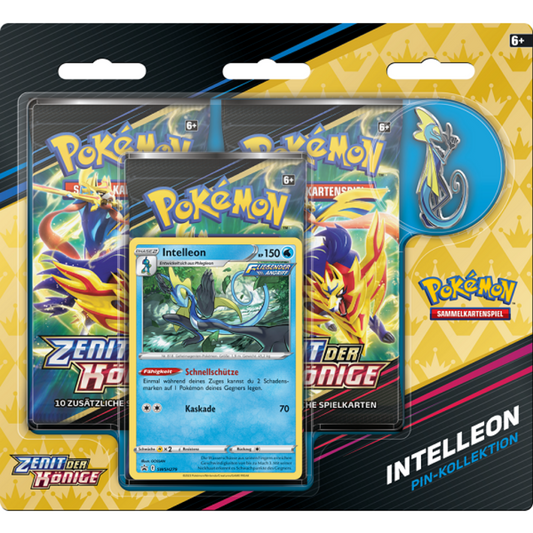 Pokémon - Zenit der Könige: Pin Kollektion - Intelleon (deutsch) - 3 Booster Packs
