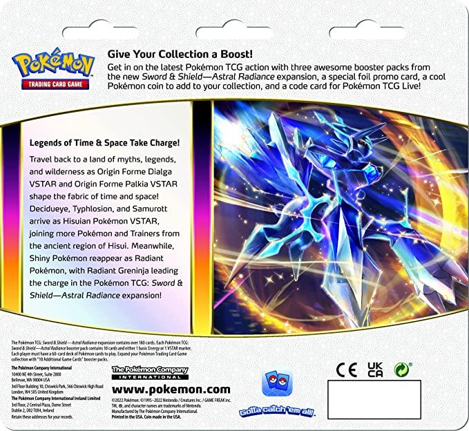 Pokémon Sword & Shield Astral Radiance 3-Pack Blister - Eevee (englisch) - Peer Online Shop